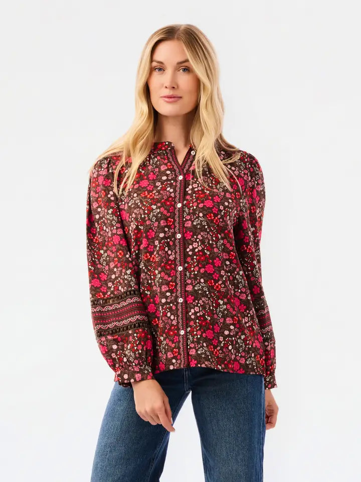 Mary Square Cecilia Top | Granada Glen Cocoa