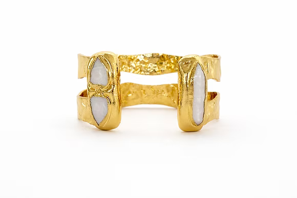 Easton Elle Dove Double Cuff - Gold