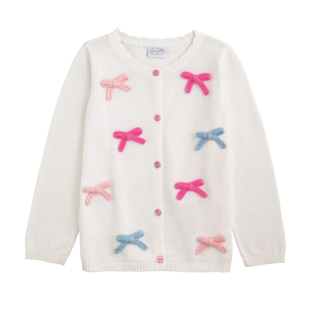 Mud Pie Rainbow Bow Cardigan