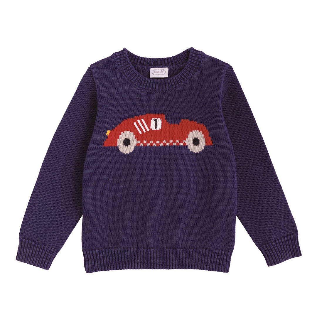 Mud Pie Racecar Crewneck Sweater