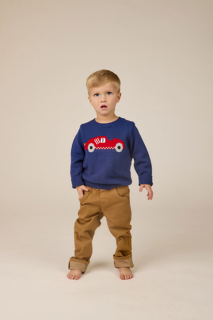 Mud Pie Racecar Crewneck Sweater