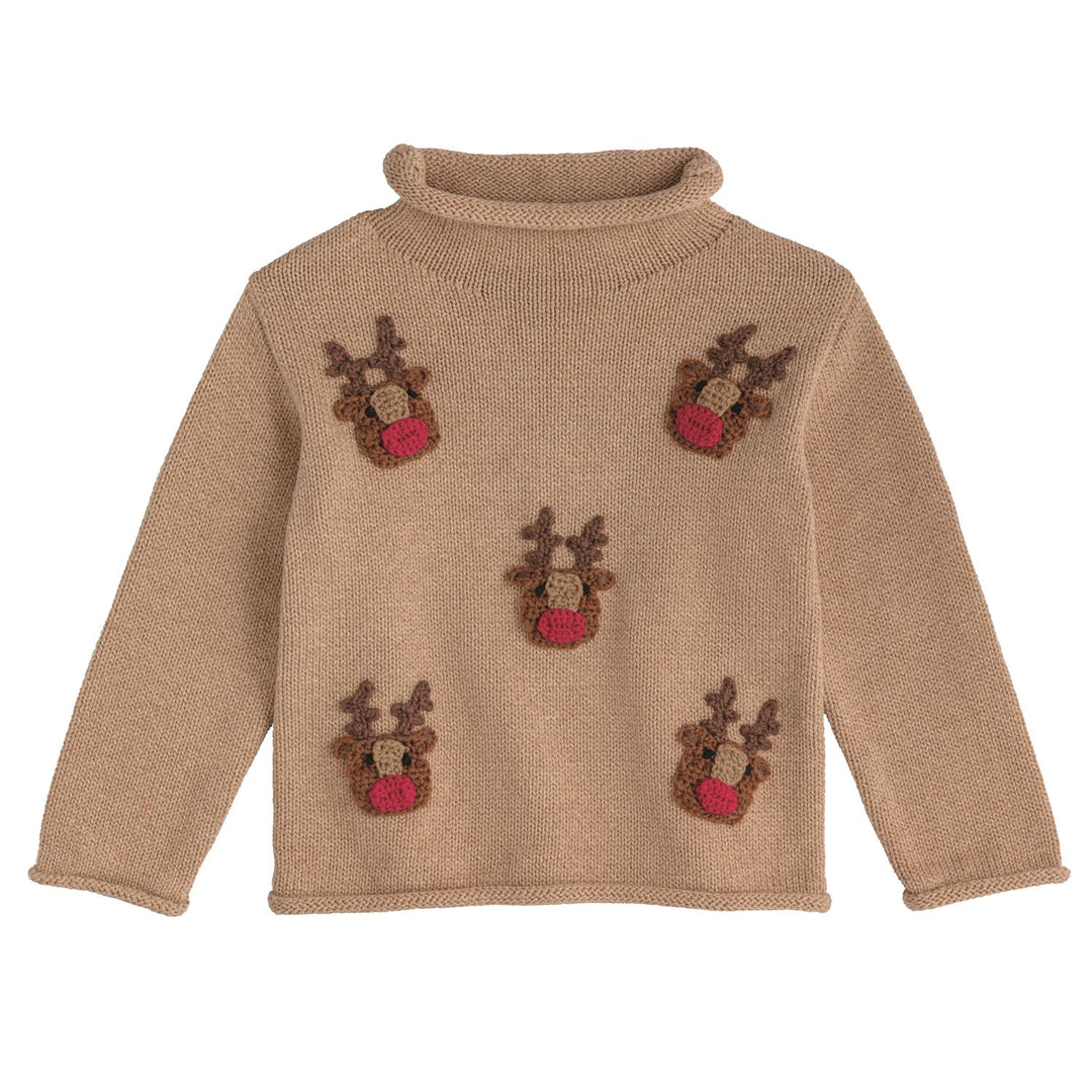 Mud Pie Reindeer Rollneck Sweater