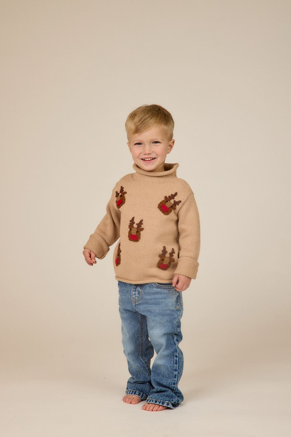 Mud Pie Reindeer Rollneck Sweater