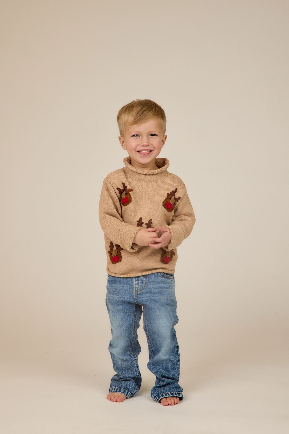 Mud Pie Reindeer Rollneck Sweater