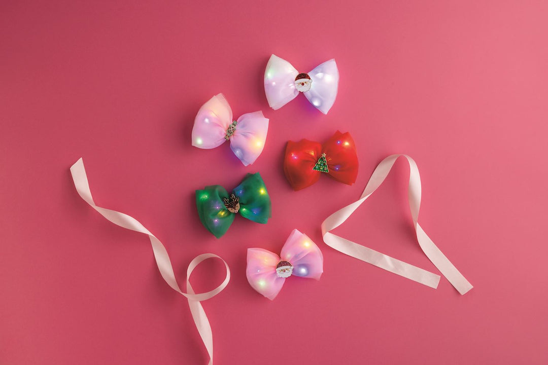 Mud Pie Christmas Light-Up Bows