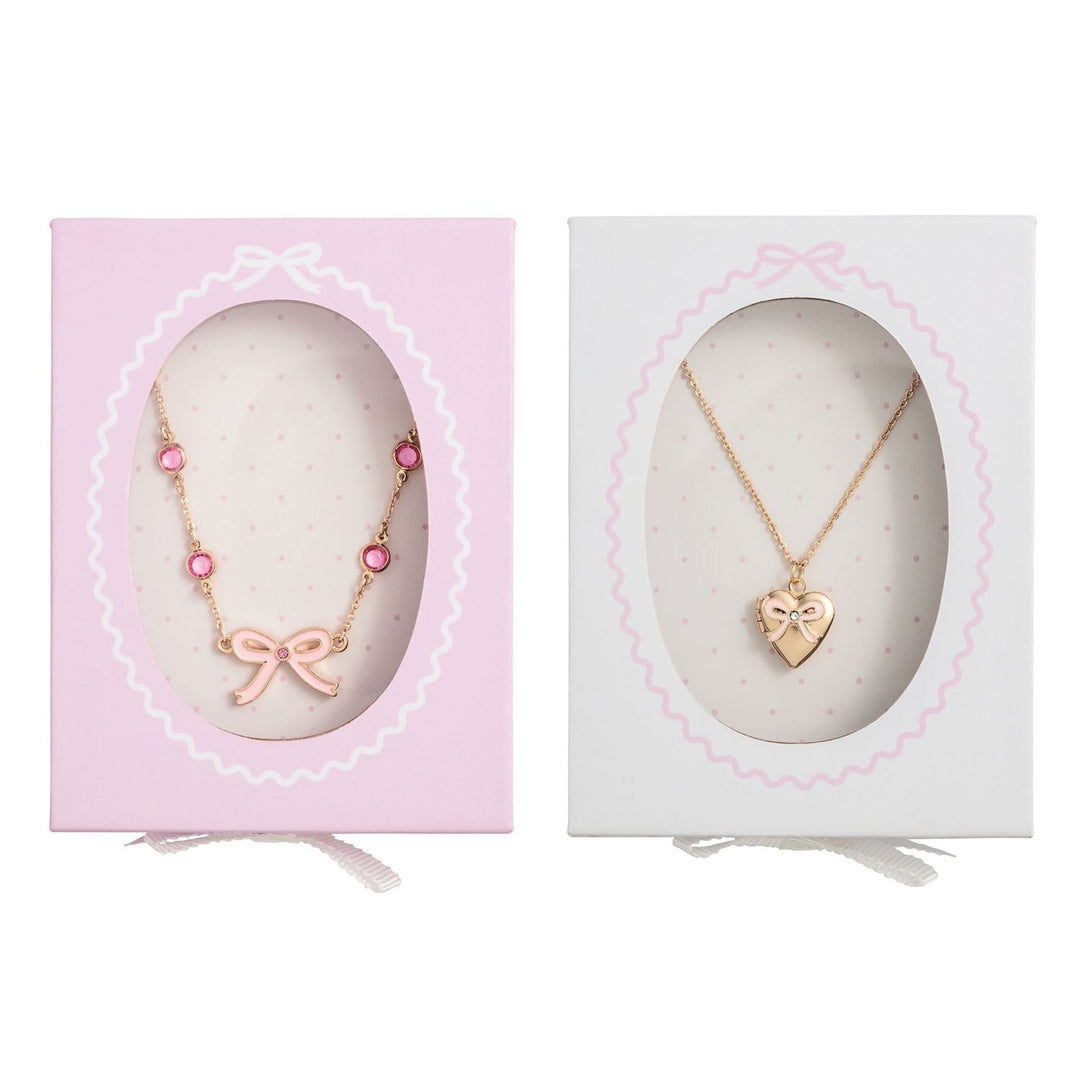 Mud Pie Bow &amp; Locket Necklaces