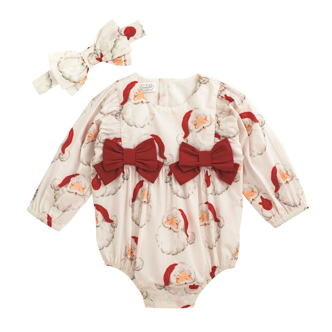 Santa Print Poplin Bubble