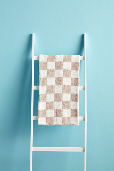 Mud Pie Chenille Checkered Blanket