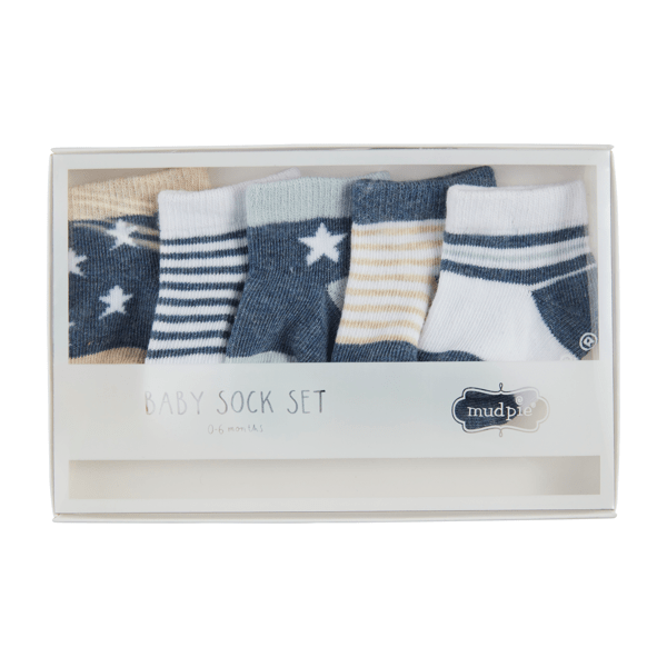 Mud Pie Navy Star Sock Set
