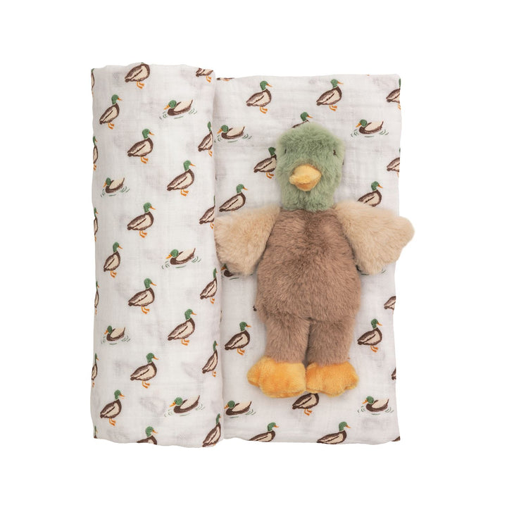 Mud Pie Swaddle And Rattle Set