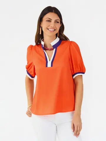 Mary Square Tricia Orange/Purple Top