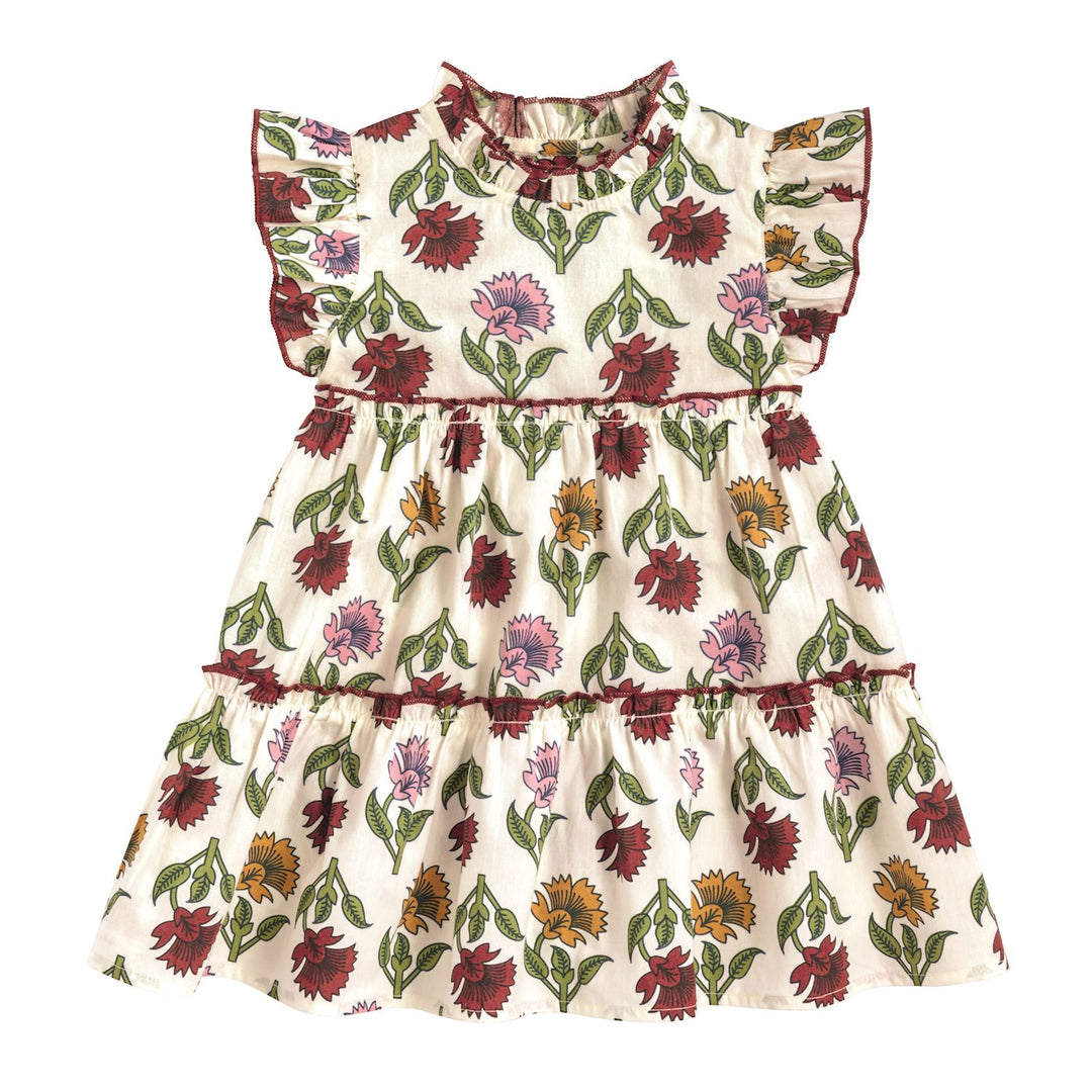 Mud Pie Multi Floral Ruffle Dress