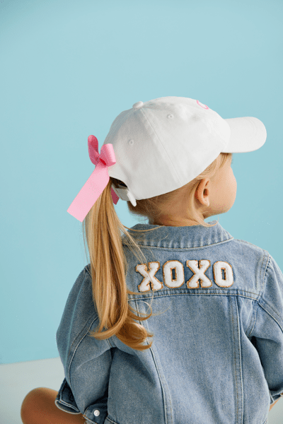 Mud Pie Bow Embroidered Hat