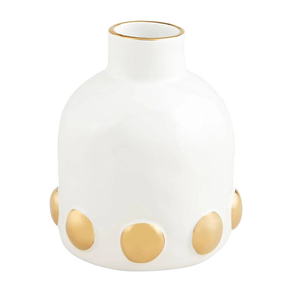 Mud Pie Small Gold Ceramic Vase