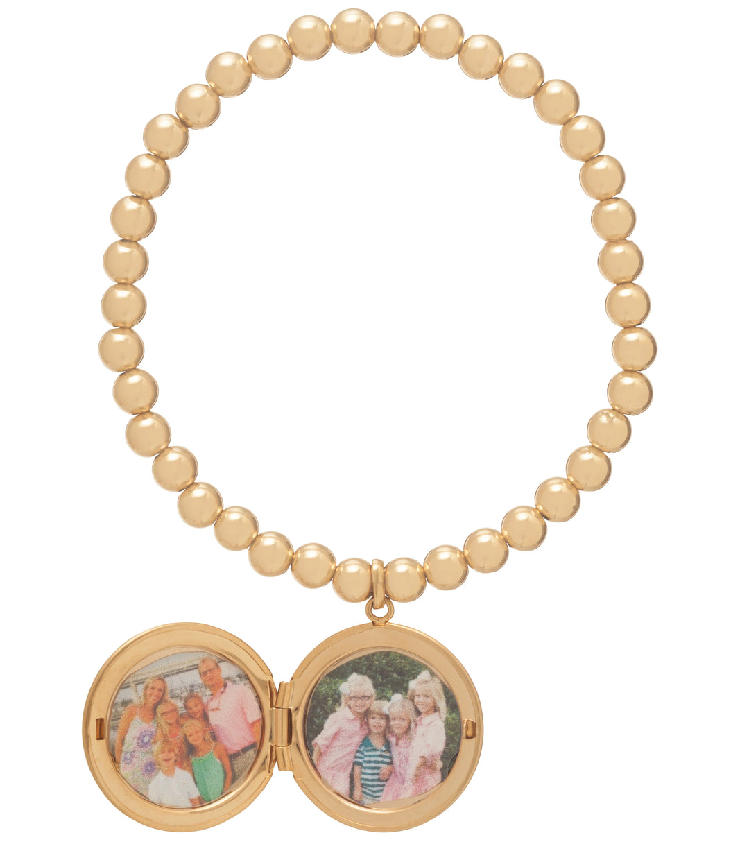 enewtob Classic Gold 3mm Bracelet - Cherish Small Gold Locket