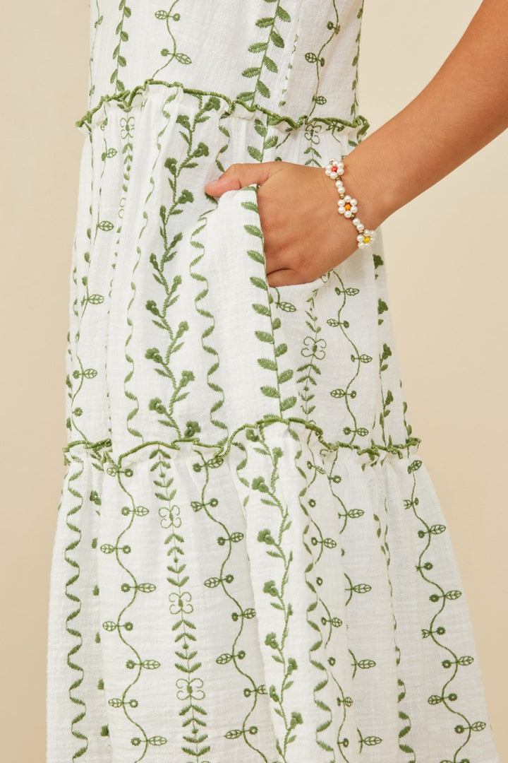 Flowers On Flowers Dress, Tween