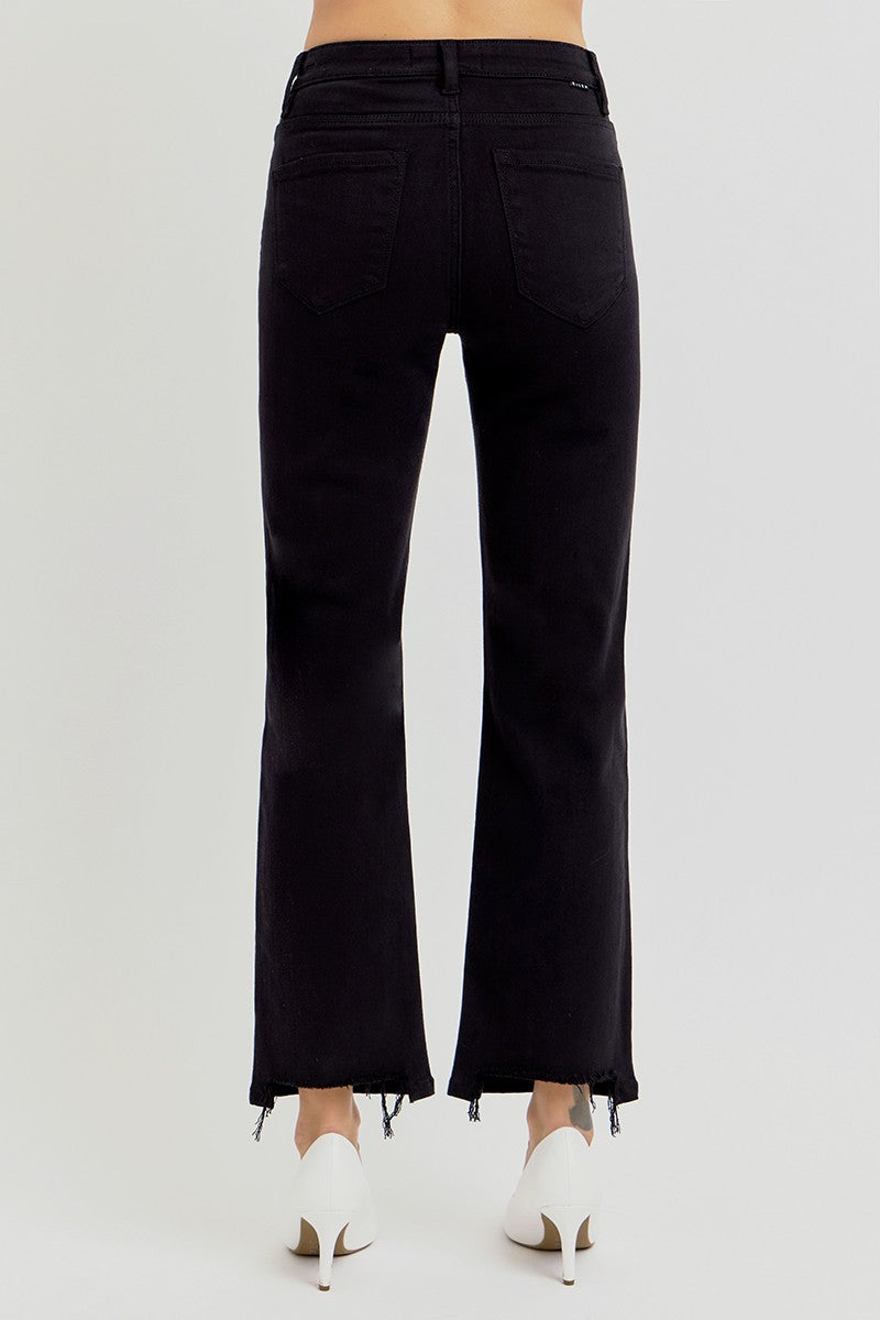 Risen Forever Tummy Control Elastic Band Hi-Rise Crop Straight Pants