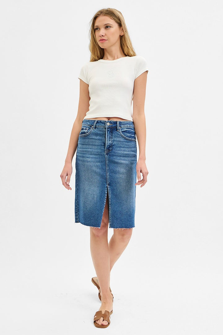 Risen Stylish Hi Rise Front Slit Pencil Skirt