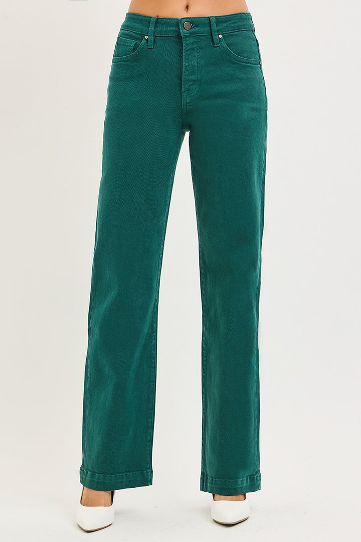 Risen Lovely Tummy Control Hi-Rise Straight Pants- Stretchy