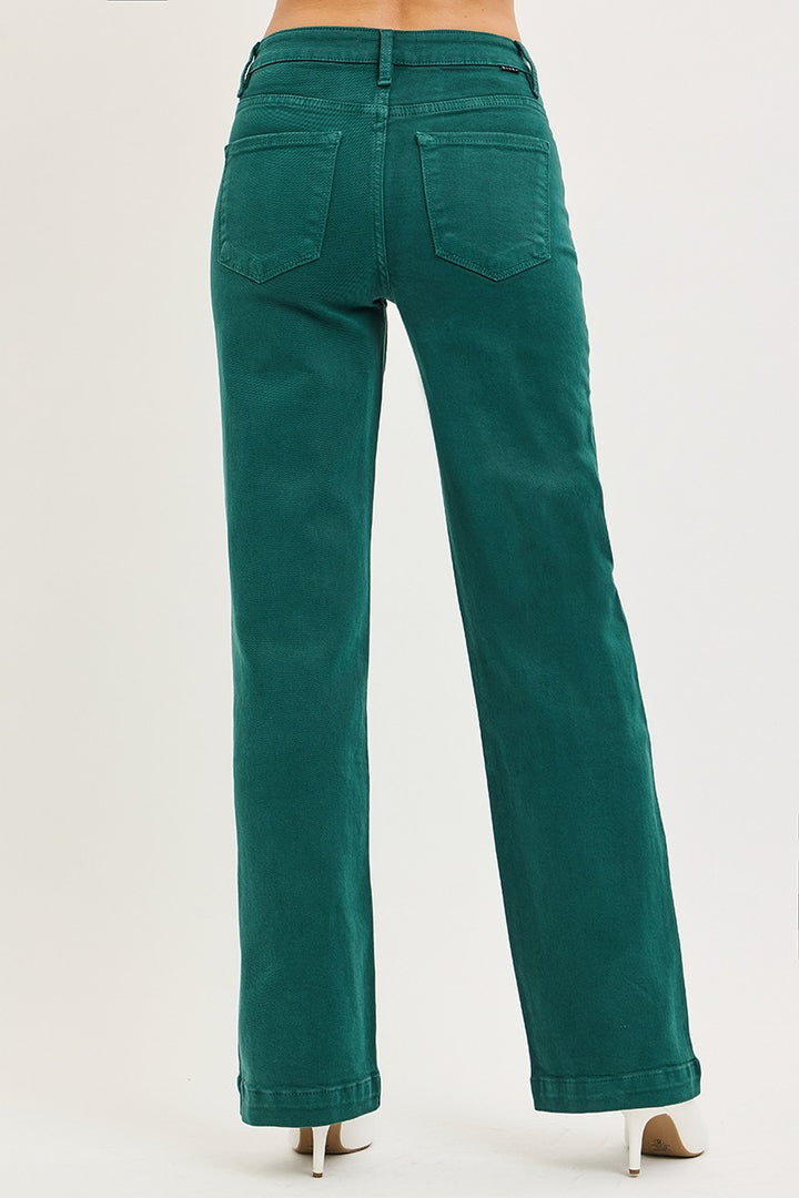 Risen Lovely Tummy Control Hi-Rise Straight Pants- Stretchy