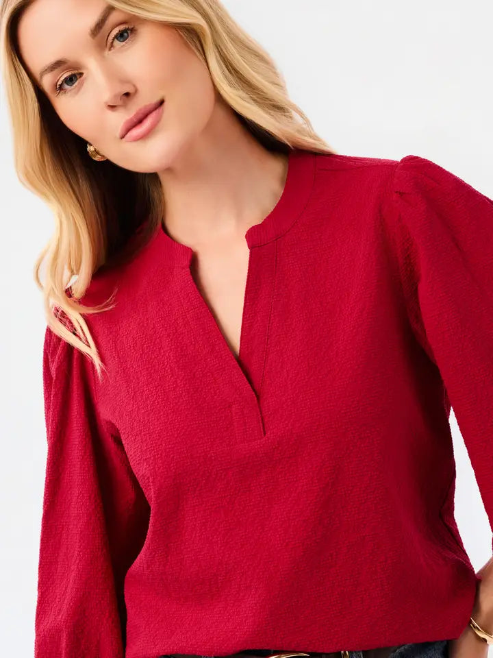 Mary Square Tamryn Top Cranberry/Pink