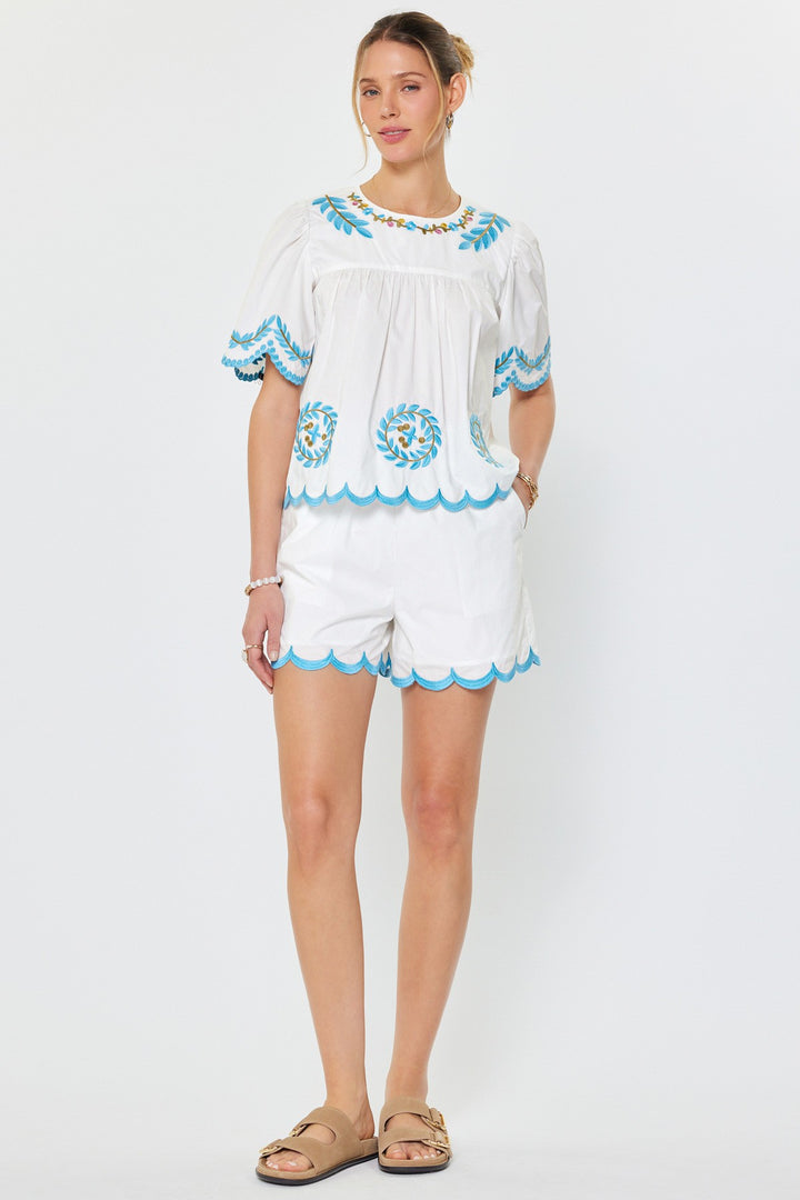 Fun In The Sun Scalloped Shorts