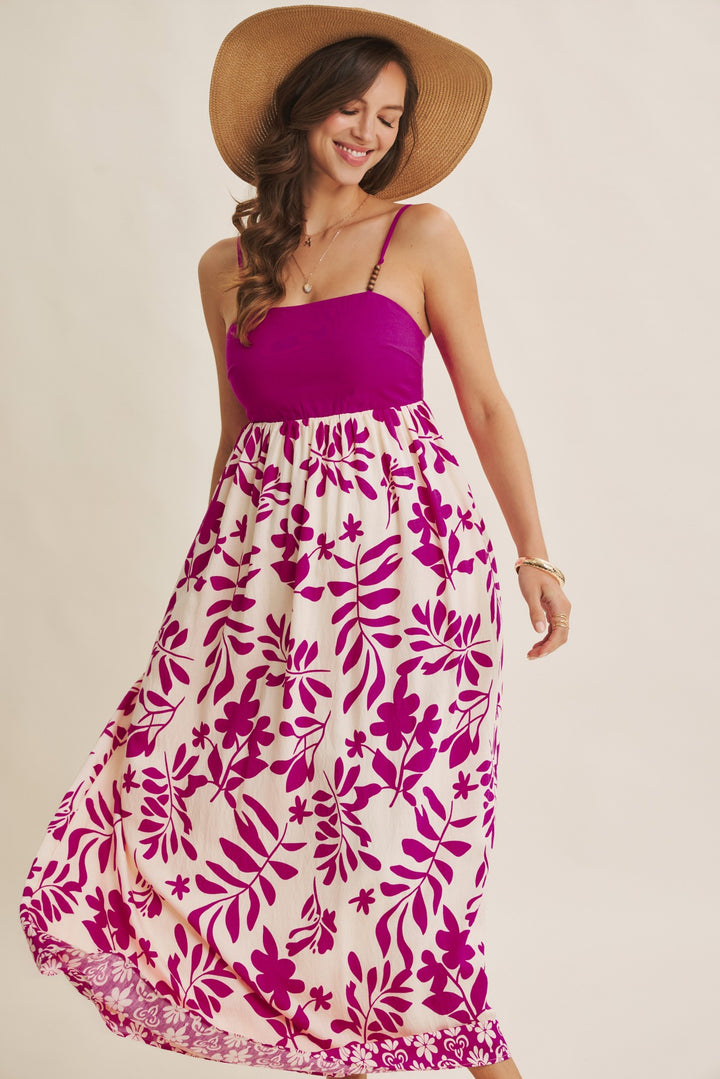 Mediterranean Vibe Botanical Leaf Maxi