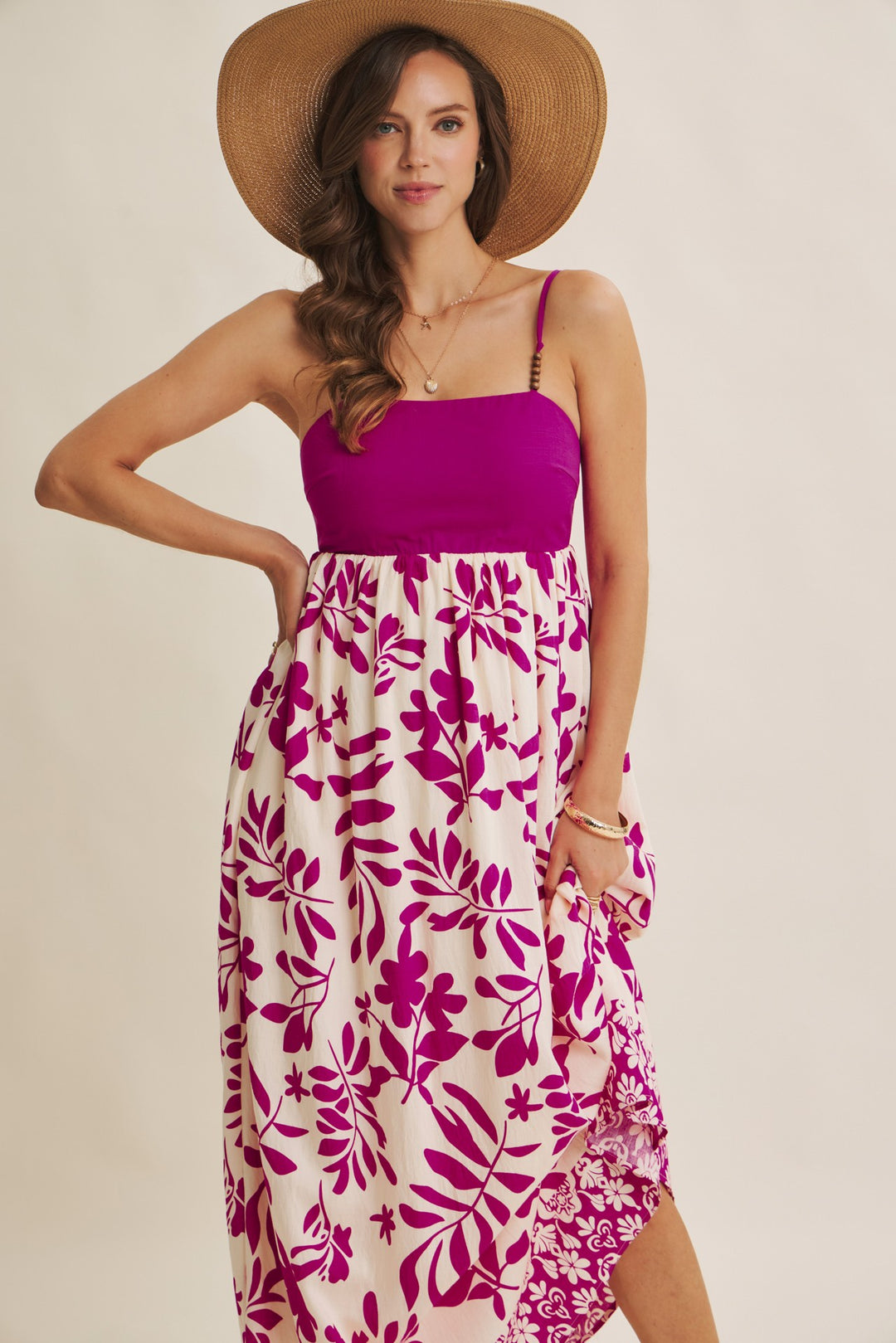 Mediterranean Vibe Botanical Leaf Maxi