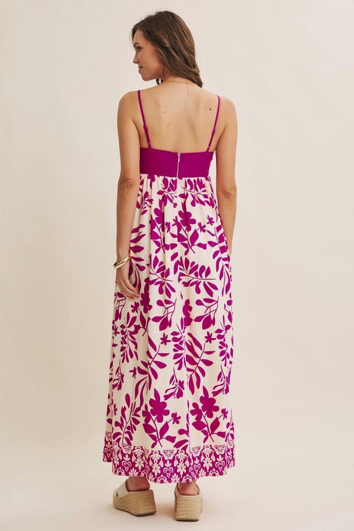 Mediterranean Vibe Botanical Leaf Maxi