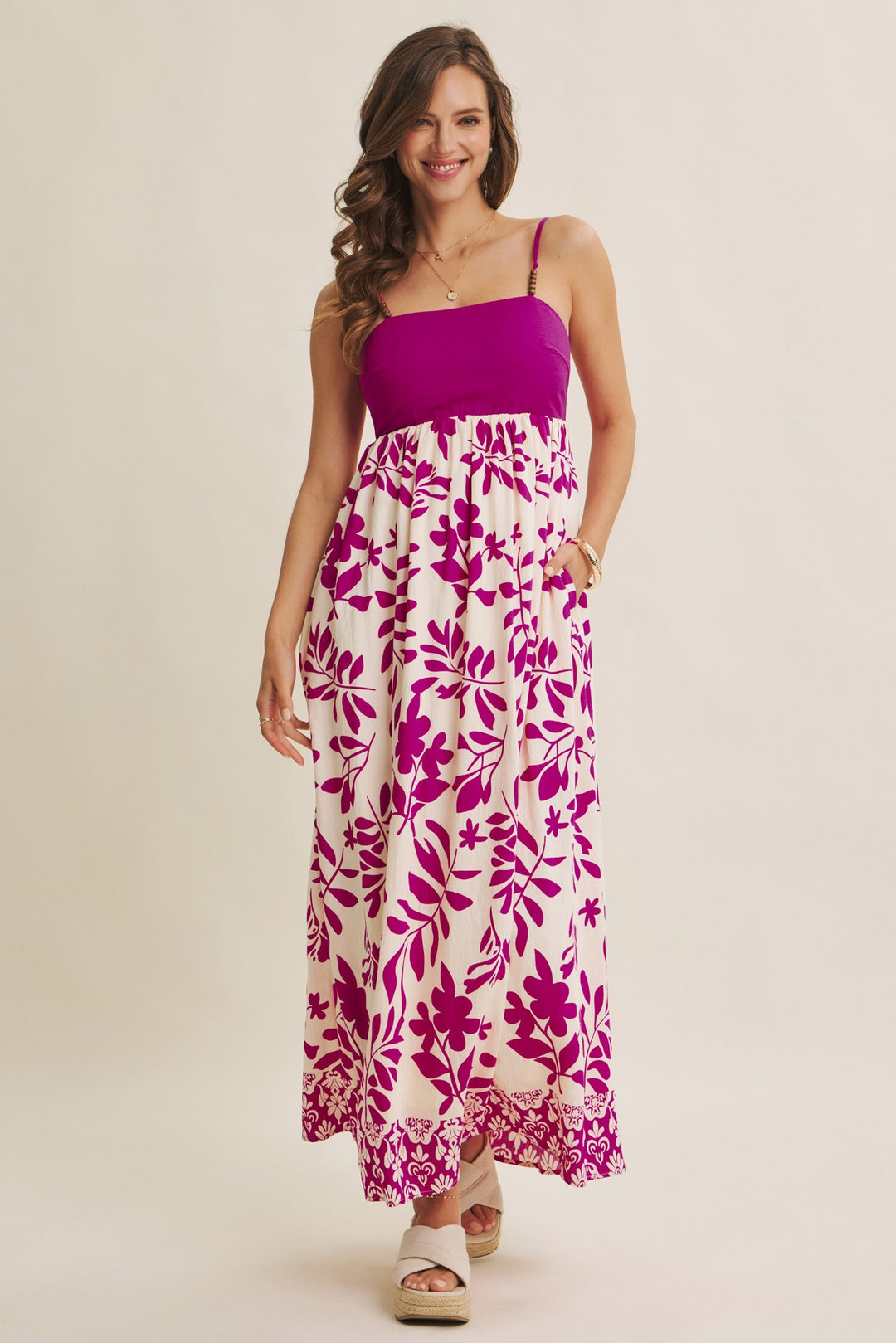 Mediterranean Vibe Botanical Leaf Maxi