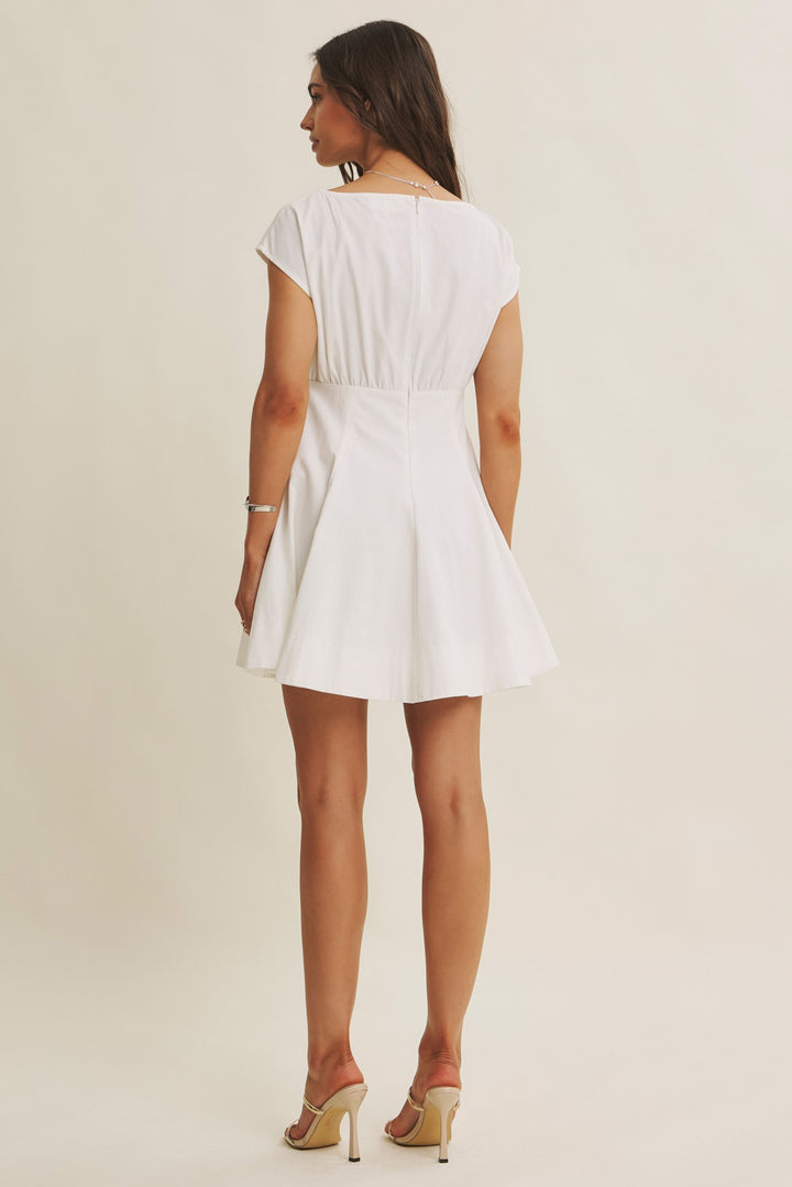 In Style Flared Boatneck Dress