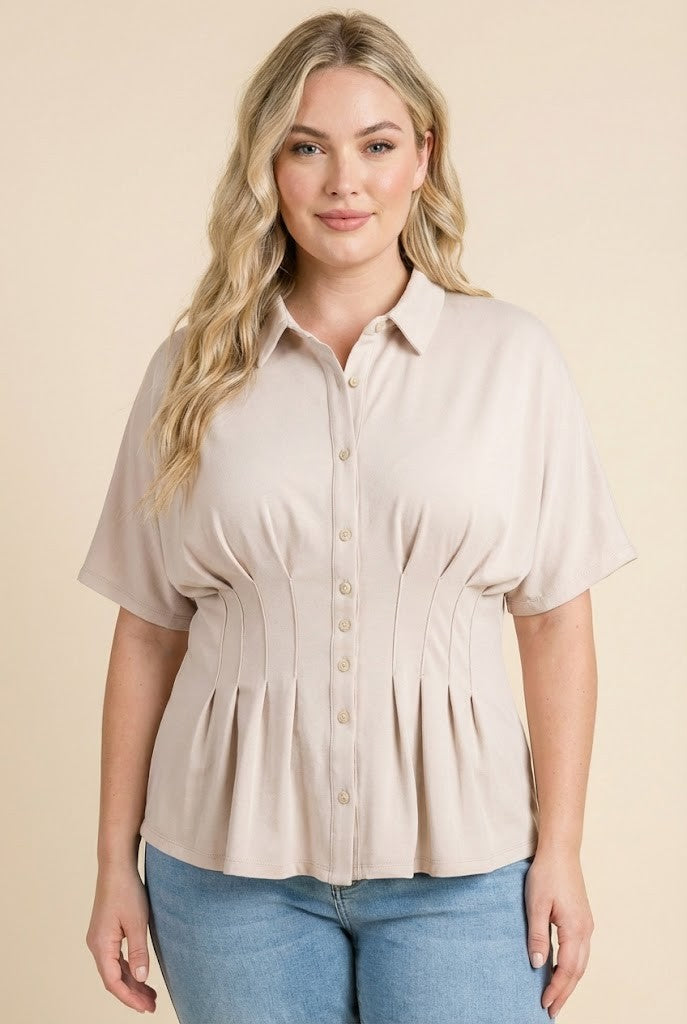 Pleated And Pleased Top, CURVY