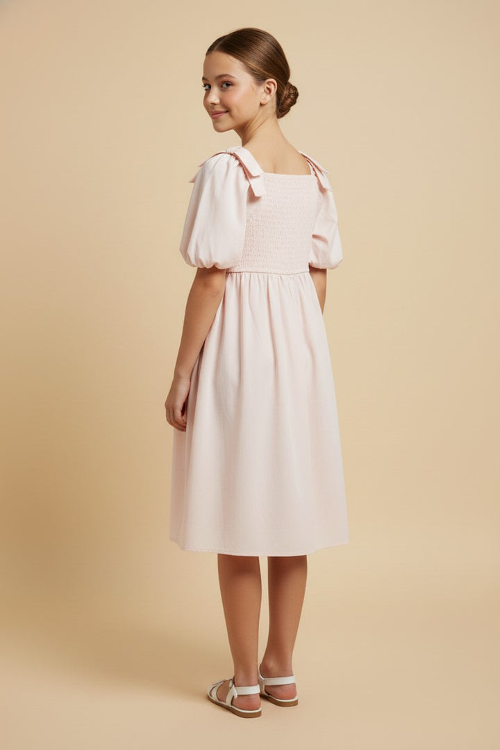 Kiersten Bow Detail Dress, Tween