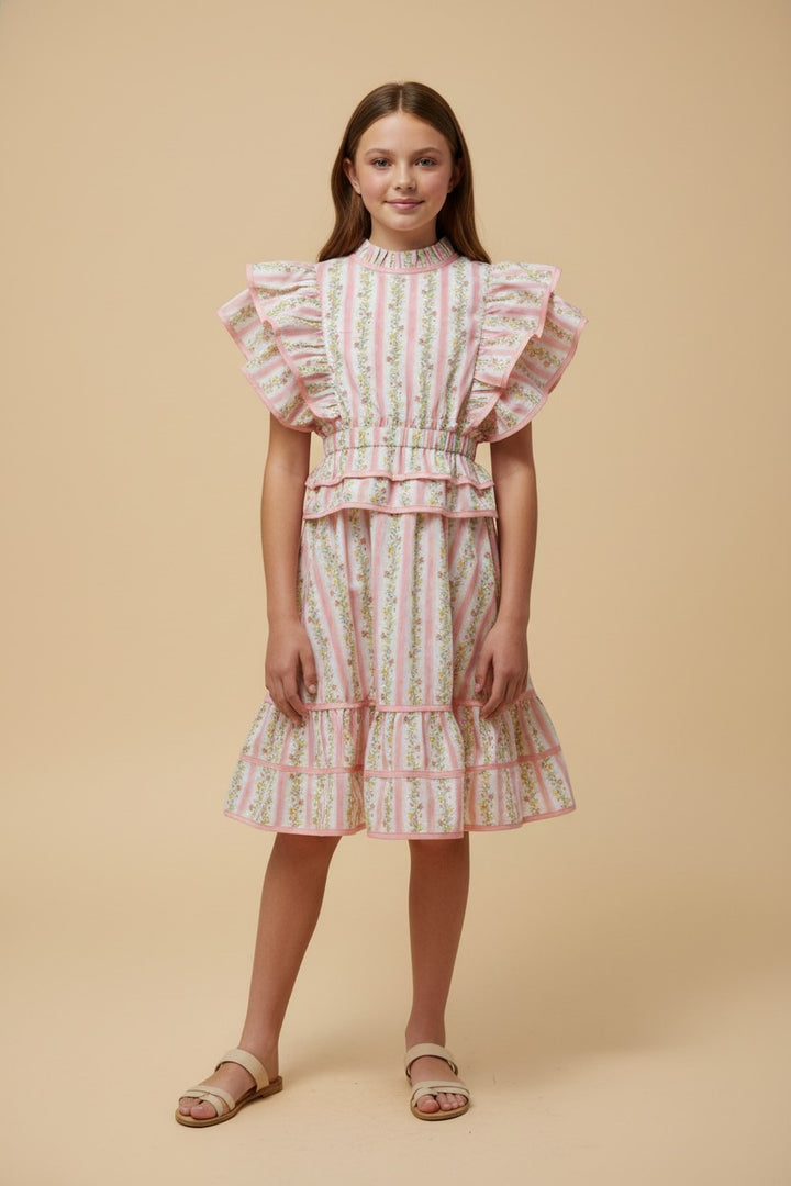 Jasmin Floral Ruffle Dress, Tween