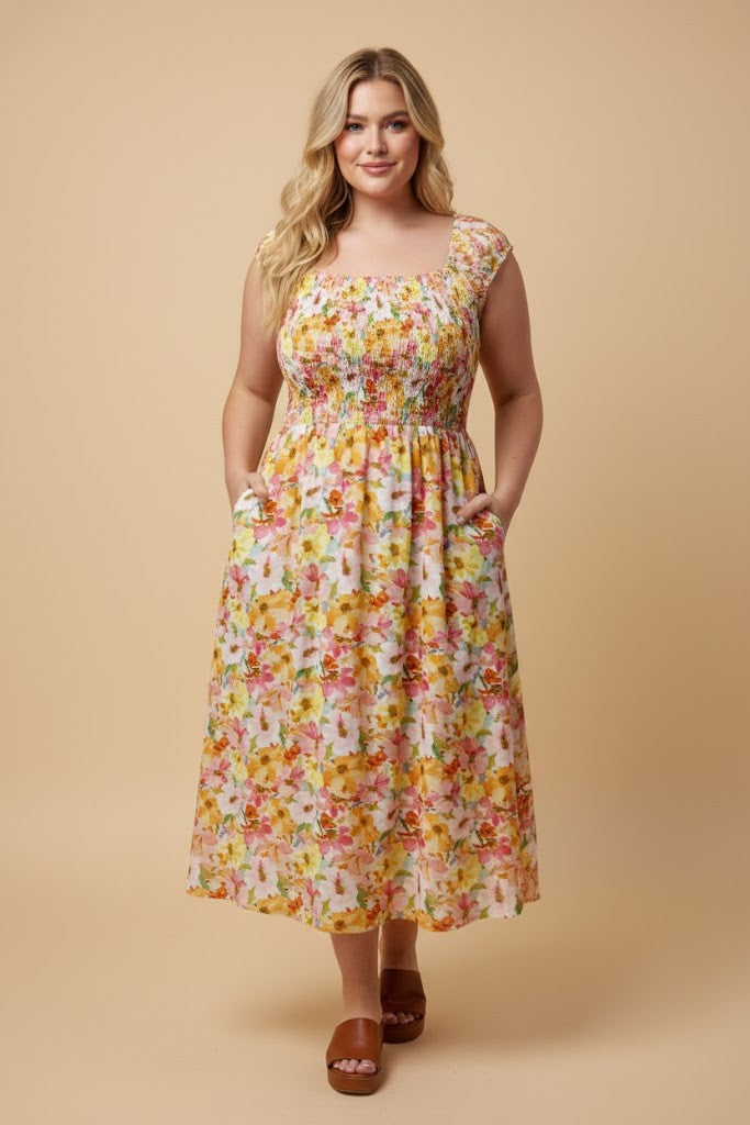 Spring Time Happiness Midi, Curvy