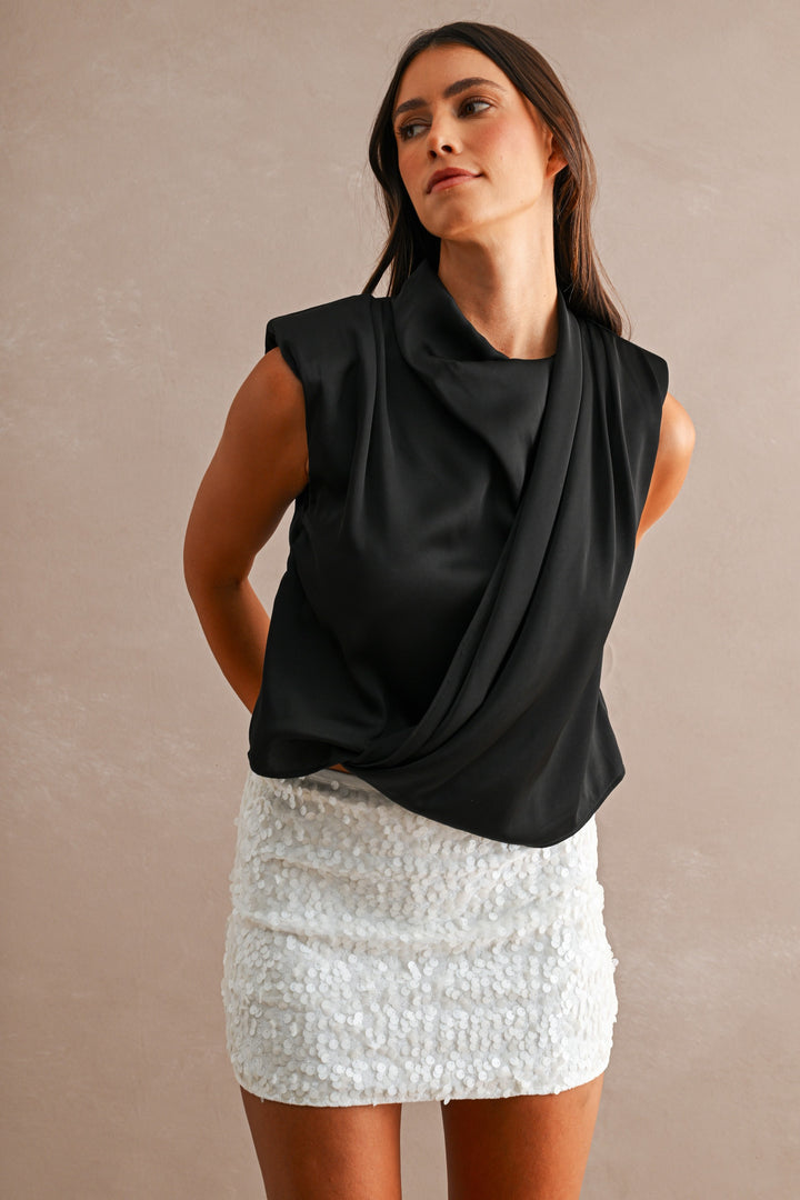Sweet Talk Satin Wrap Top