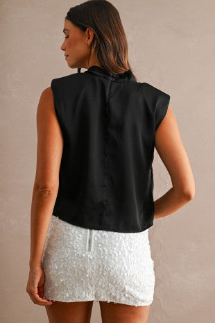 Sweet Talk Satin Wrap Top