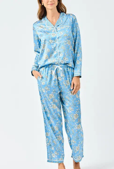 Mary Square Song Bird Blue Charlotte Pant Set