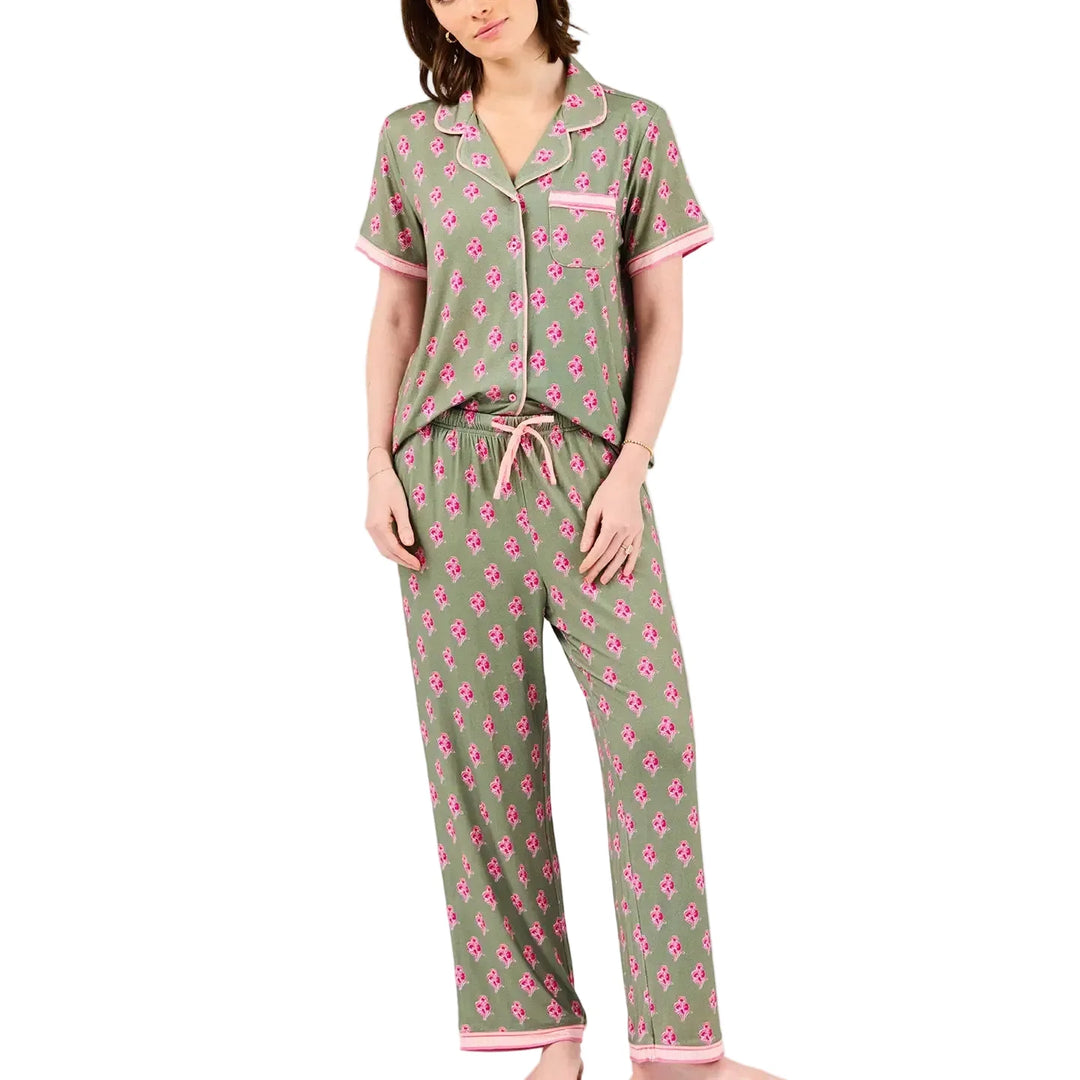 Mary Square Petal Sketch- Olive Charlotte Pant Set