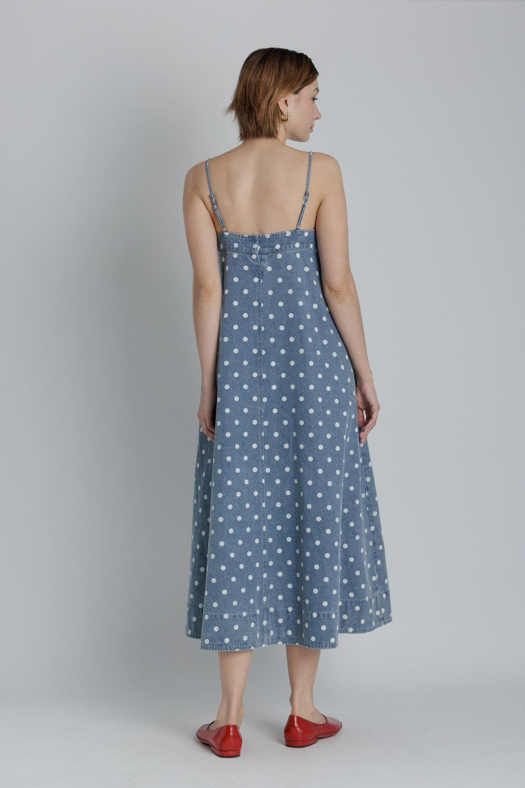 Denim And Dots Midi
