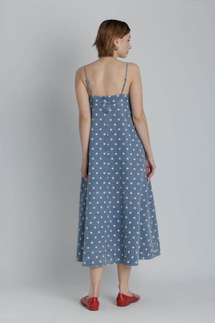 Denim And Dots Midi