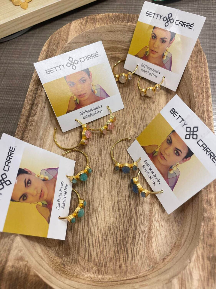 Betty Carre Jafa 3-Stones Hoop