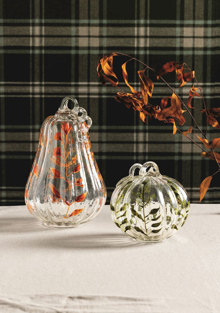 Mud Pie Paint Glass Pumpkin Sitter