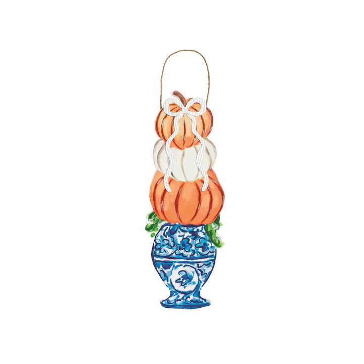 Mud Pie Pumpkin Topiary Door Hanger