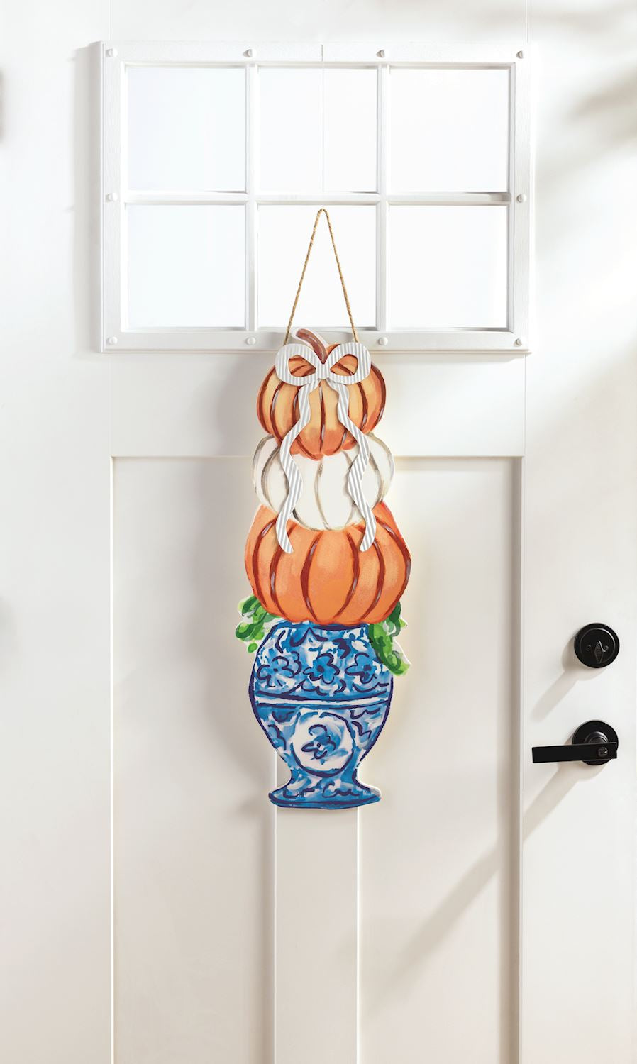 Mud Pie Pumpkin Topiary Door Hanger