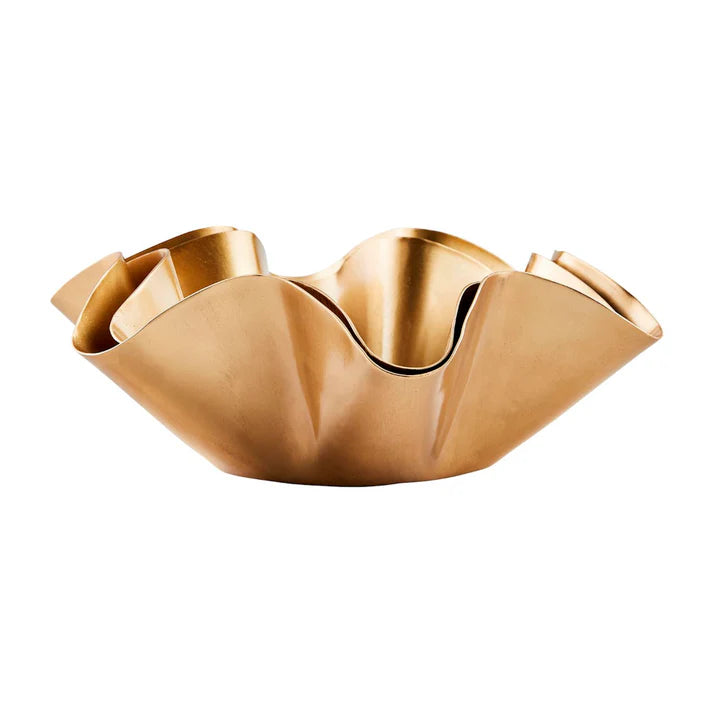 Mud Pie Brass Ruffle Bowl