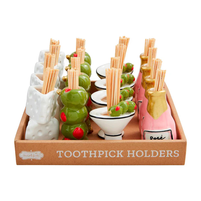 Mud Pie Wine &amp; Cheese Toothpick Holders