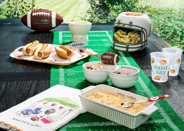 Mud Pie Football Tray with Spatula
