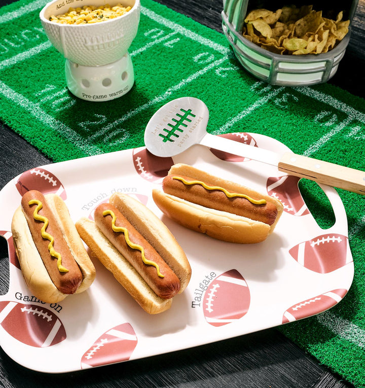 Mud Pie Football Tray with Spatula