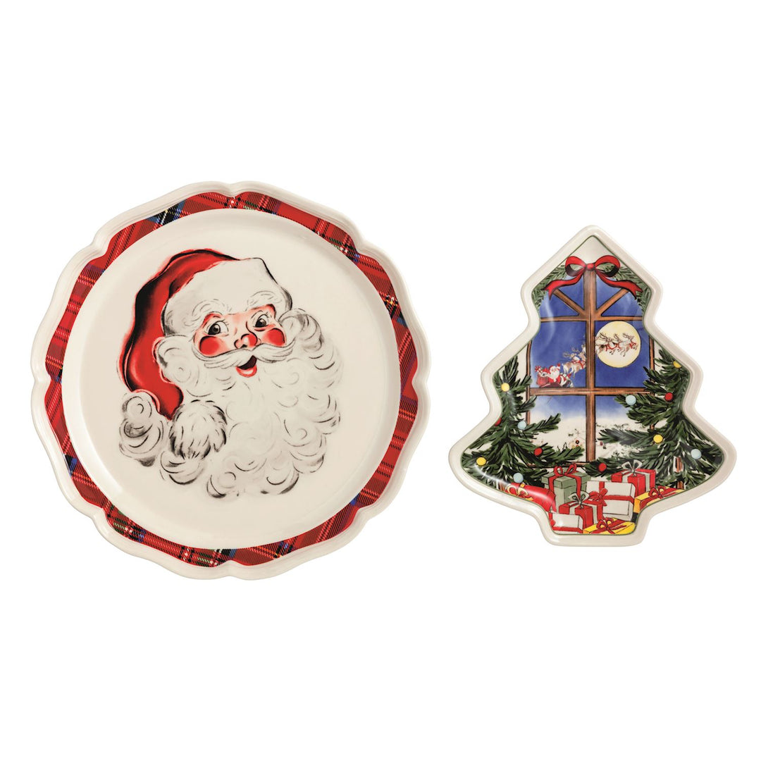 Mud Pie Santa &amp; Tree Platter